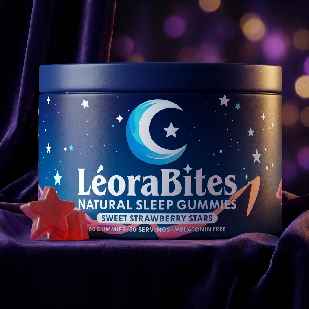 LéoraBites Natural Sleep Gummies - Strawberry Stars