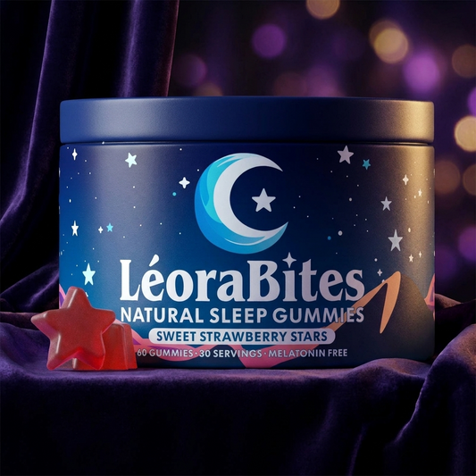 LéoraBites Natural Sleep Gummies - Strawberry Stars